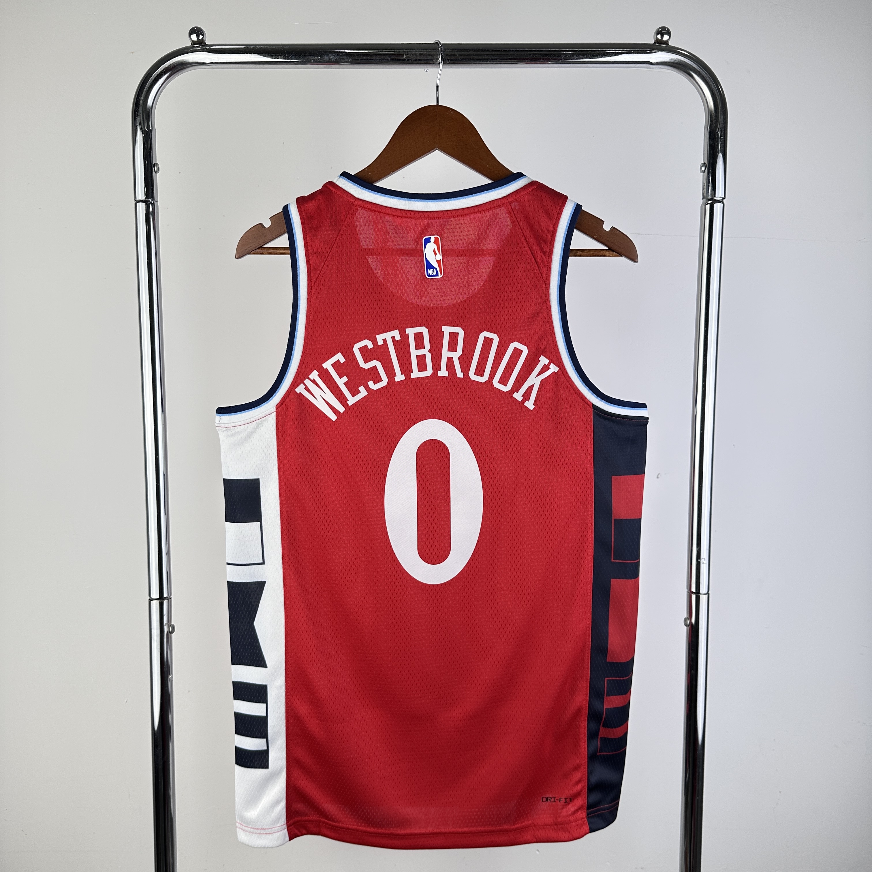 Men Los Angeles Clippers #0 Westbrook Red Season Jordan style 2025 NBA Jersey